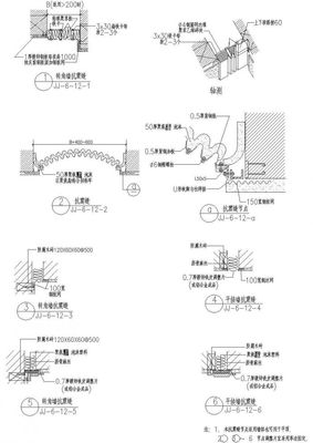 地下室内外墙抗震缝节点详图CAD施工图设计